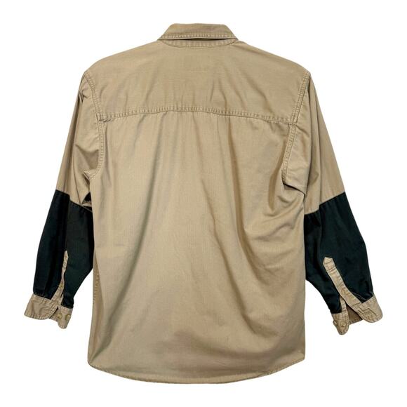 Magellan Shooting Shirt Quilted Khaki Long Sleeves Men M Outdoors Skeet Hunting - Picture 4 of 9